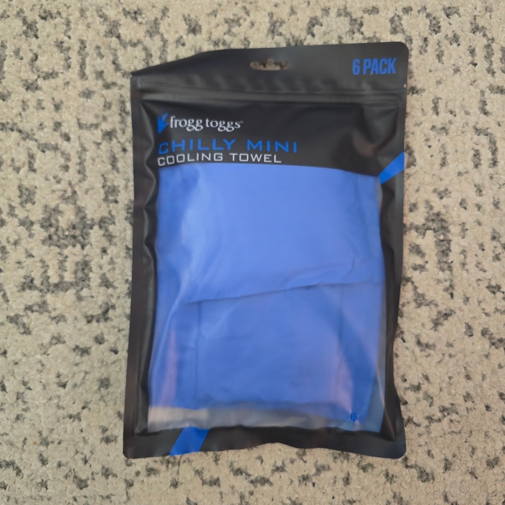 Frogg Toggs Chilly Mini‎ Cooling Towel 6 Pack Blue Evaporative Sports